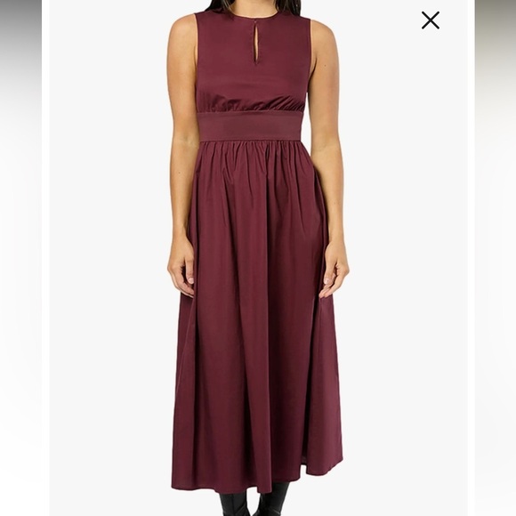 WEWOREWHAT Keyhole Midi Dress in Eggplant Size Small - Picture 2 of 12